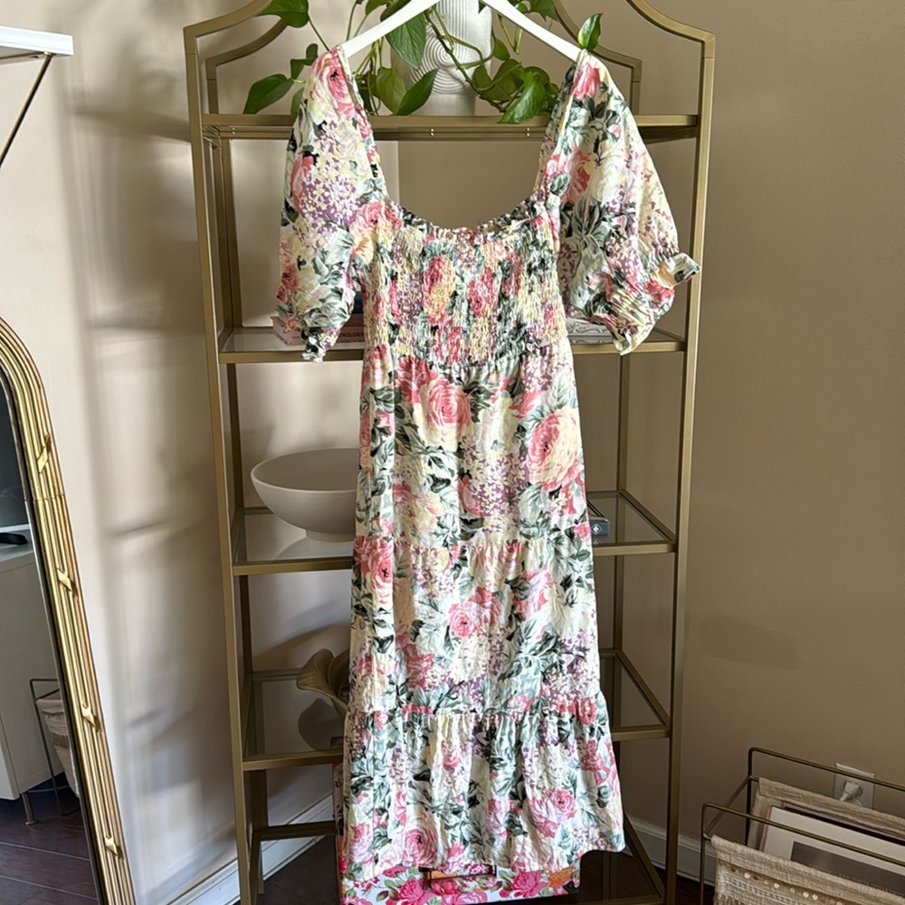 Floral Midi-length Dress